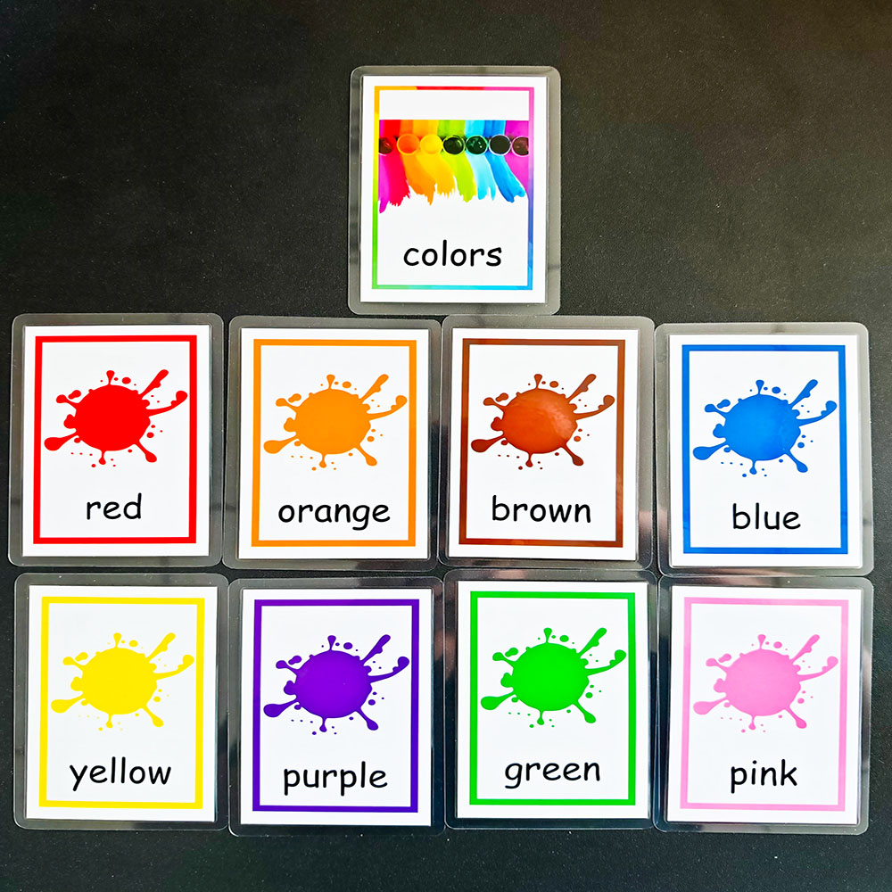 Kids Education Card - Montessori Baby Learning Card Color Cognition