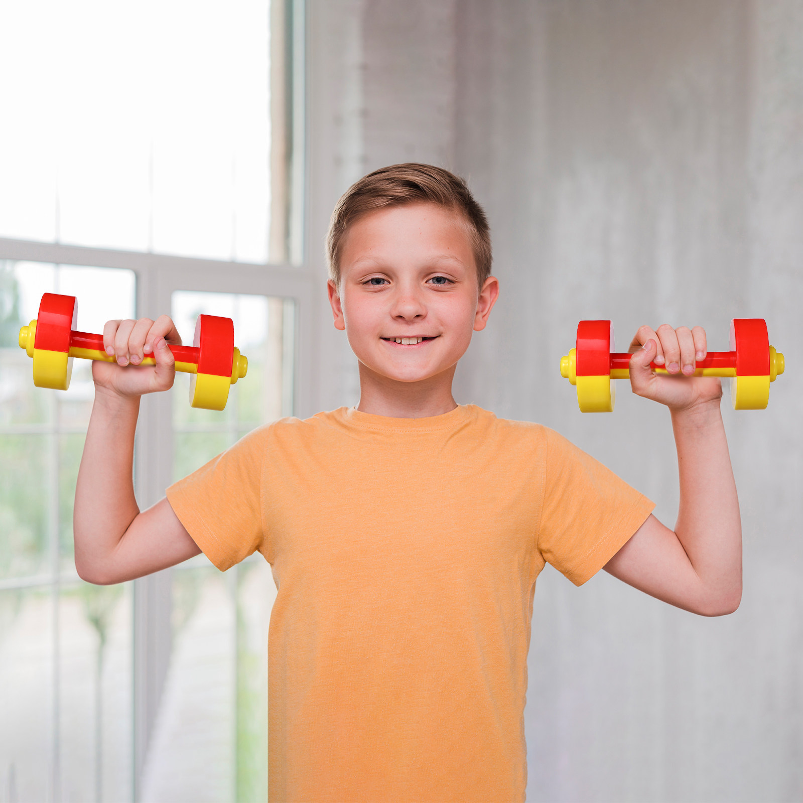 Kids Home Education - 1 Para Dziecięcych Plastikowych Hantli Sztanga