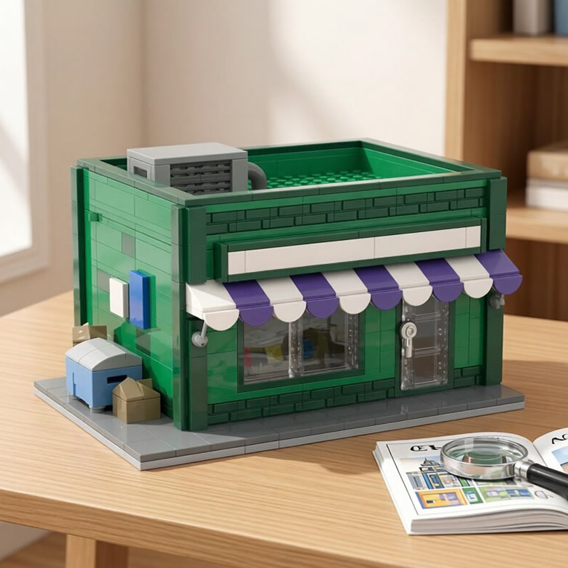 Kids Education Card - Klocki Konstrukcyjne MOC Modularny Mini Sklep